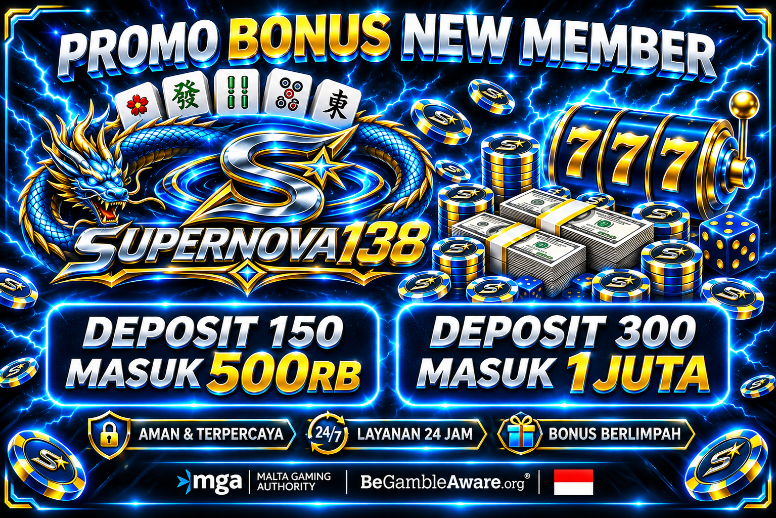 BONUS NEW MEMBER 150 RB MASUK 500 RB